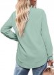 Sweatshirt Long Sleeve Shirts High Low Tops Curved Hem