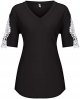 Women's Tank Tops V Neck Casual Blouse Tunic Womens Short Sleeve Summer Blouses