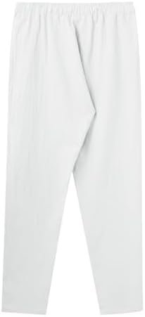 Men Pants Chino Cargo Pants Fashion Cotton Linen Casual Trousers Flat Front Pants Summer Wicking Men Sports Pants